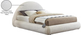 Rudy Faux Shearling Teddy Fabric / Engineered Wood / Foam Contemporary Cream Teddy Fabric Full Bed - 69" W x 86" D x 45" H