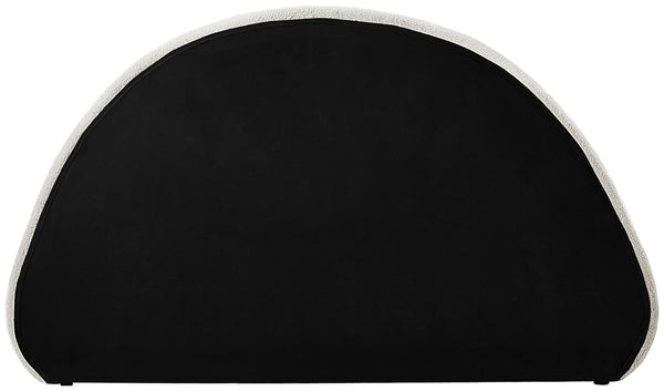 Rudy Faux Shearling Teddy Fabric / Engineered Wood / Foam Contemporary Cream Teddy Fabric Full Bed - 69" W x 86" D x 45" H