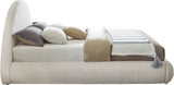 Rudy Faux Shearling Teddy Fabric / Engineered Wood / Foam Contemporary Cream Teddy Fabric King Bed - 91" W x 91" D x 49" H