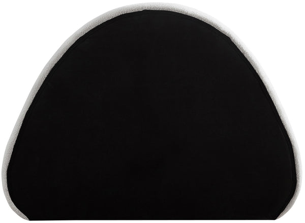 Rudy Faux Shearling Teddy Fabric / Engineered Wood / Foam Contemporary Cream Teddy Fabric Twin Bed - 54" W x 86" D x 43" H