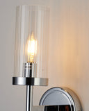 Bethel Chrome Wall Sconce in Metal & Glass