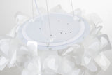 Bethel White Chandelier in Metal & Acrylic