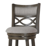 New Classic Furniture Manchester 29" Bar Stool Ant Gray with Fabric Seat S1128-BS-FG