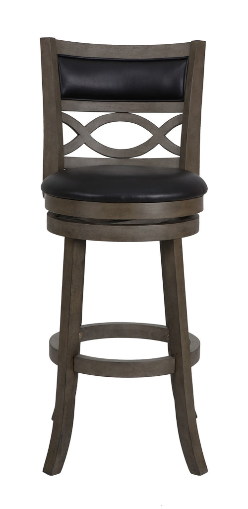 New Classic Furniture Manchester 29" Bar Stool Ant Gray with Pu Seat S1128-BS-PG