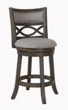 New Classic Furniture Manchester 24" Counter Stool Ant Gray with Fabric Seat S1128-CS-FG
