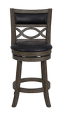New Classic Furniture Manchester 24" Counter Stool Ant Gray with Pu Seat S1128-CS-PG