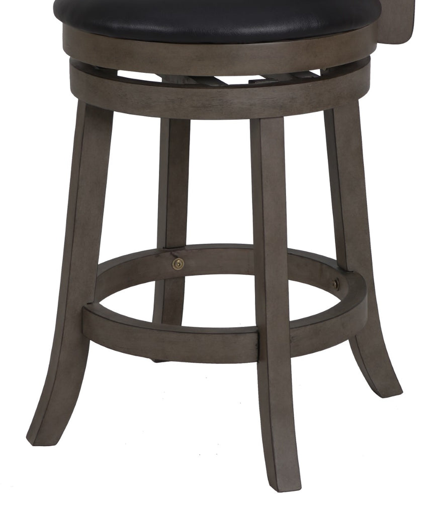 New Classic Furniture Manchester 24" Counter Stool Ant Gray with Pu Seat S1128-CS-PG