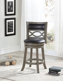 New Classic Furniture Manchester 24" Counter Stool Ant Gray with Pu Seat S1128-CS-PG