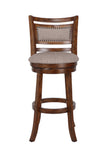 New Classic Furniture Aberdeen 29" Bar Stool Dk Brown with Fabric Seat S1218-BS-FB