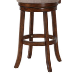 New Classic Furniture Aberdeen 29" Bar Stool Dk Brown with Fabric Seat S1218-BS-FB