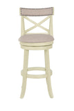 New Classic Furniture York 29" Bar Stool Ant White with Fabric Seat S1219-BS-FW