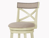 New Classic Furniture York 29" Bar Stool Ant White with Fabric Seat S1219-BS-FW