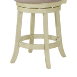 New Classic Furniture York 24" Counter Stool Ant White with Fabric Seat S1219-CS-FW