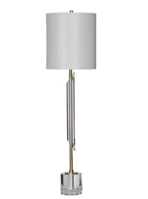 Bethel Gold Table Lamp in Metal & Crystal