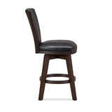 New Classic Furniture Astin 24" Swivel Counter Stool Black/Cherry - Set of 2 S392-CS-EBY