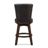 New Classic Furniture Astin 24" Swivel Counter Stool Black/Cherry - Set of 2 S392-CS-EBY