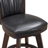 New Classic Furniture Astin 24" Swivel Counter Stool Black/Cherry - Set of 2 S392-CS-EBY