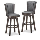 New Classic Furniture Diva 30" Swivel Bar Stool Glitter Gray - Set of 2 S393-BS-GRY