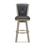 New Classic Furniture Berkely 30" Swivel Bar Stool Black/Platinum - Set of 2 S396-BS-BLK