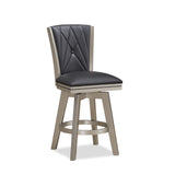 New Classic Furniture Berkely 24" Swivel Counter Stool Blk/Platinum - Set of 2 S396-CS-BLK