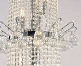 Bethel Chrome Chandelier in Metal & Crystal