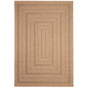Trans-Ocean Liora Manne Sahara Multi Border Casual Indoor/Outdoor Power Loomed 91% Polypropylene/9% Polyester Rug Green 7'10" x 9'10"