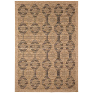 Trans-Ocean Liora Manne Sahara Links Casual Indoor/Outdoor Power Loomed 91% Polypropylene/9% Polyester Rug Natural 7'10" x 9'10"