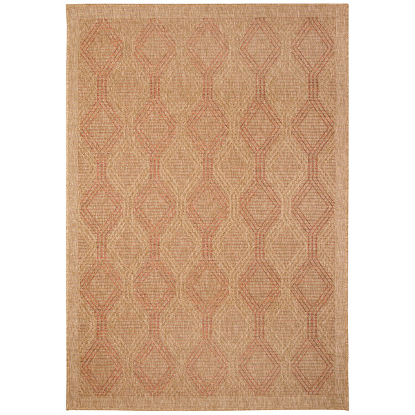 Trans-Ocean Liora Manne Sahara Links Casual Indoor/Outdoor Power Loomed 91% Polypropylene/9% Polyester Rug Terracotta 7'10" x 9'10"