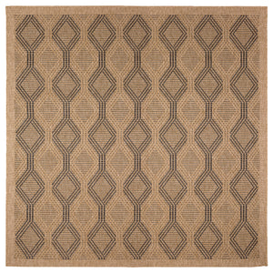 Trans-Ocean Liora Manne Sahara Links Casual Indoor/Outdoor Power Loomed 91% Polypropylene/9% Polyester Rug Natural 7'10" Square