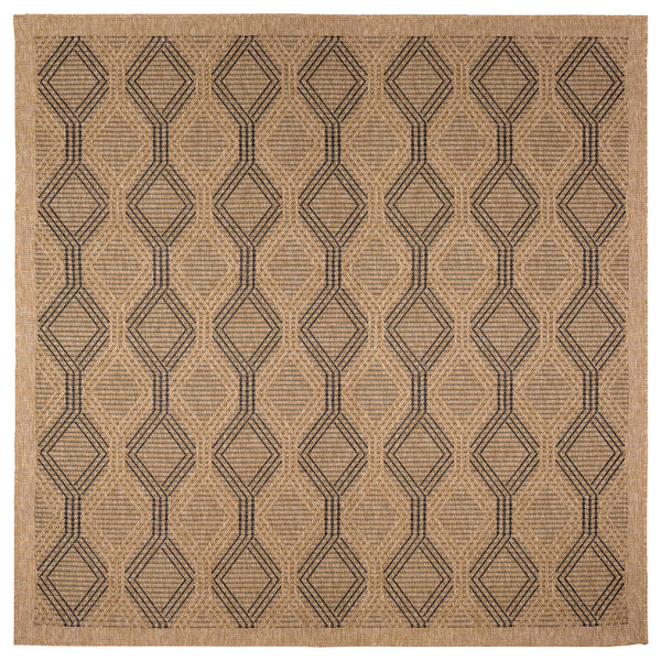 Trans-Ocean Liora Manne Sahara Links Casual Indoor/Outdoor Power Loomed 91% Polypropylene/9% Polyester Rug Natural 7'10" Square