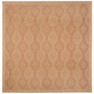 Trans-Ocean Liora Manne Sahara Links Casual Indoor/Outdoor Power Loomed 91% Polypropylene/9% Polyester Rug Terracotta 7'10" Square