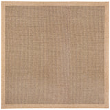 Trans-Ocean Liora Manne Sahara Texture Border Casual Indoor/Outdoor Power Loomed 91% Polypropylene/9% Polyester Rug Natural 7'10" Square
