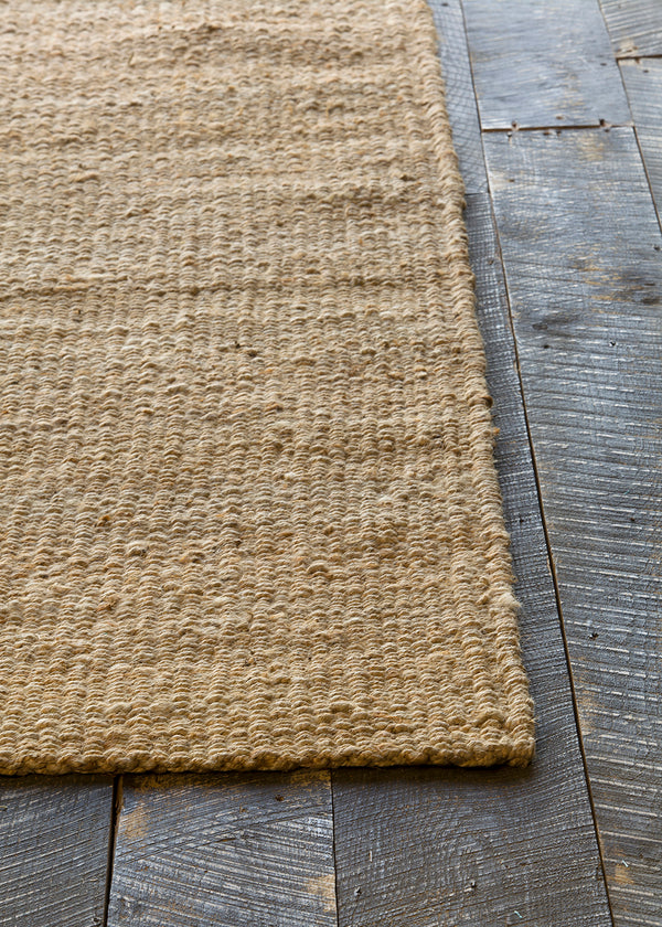 Chandra Rugs Saket 100% Jute Hand-Woven Reversible Jute Rug Natural Tan 9' x 13'