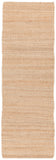 Chandra Rugs Saket 100% Jute Hand-Woven Reversible Jute Rug Natural Tan 2'6 x 7'6