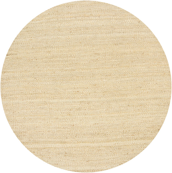 Chandra Rugs Saket 100% Jute Hand-Woven Reversible Jute Rug Tan 7'9 Round