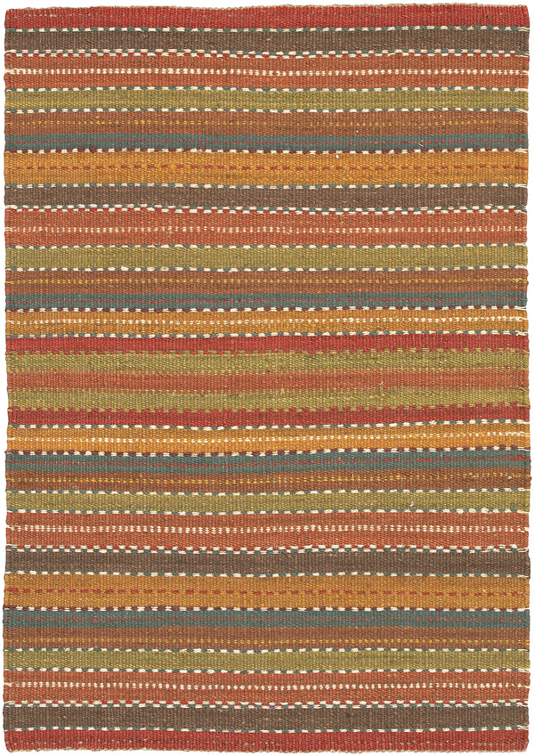Chandra Rugs Saket 100% Jute Hand-Woven Reversible Jute Rug Brown/Red/Orange/Blue/Green 9' x 13'