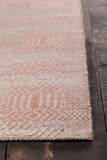 Chandra Rugs Salona 65% Wool + 35% Viscose Hand-Woven Flatweave Contemporary Rug Pink/Natural 9' x 13'