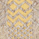Chandra Rugs Salona 65% Wool + 35% Viscose Hand-Woven Flatweave Contemporary Rug Yellow/Natural 9' x 13'