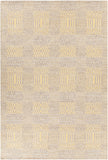 Chandra Rugs Salona 65% Wool + 35% Viscose Hand-Woven Flatweave Contemporary Rug Yellow/Natural 9' x 13'