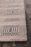 Chandra Rugs Salona 65% Wool + 35% Viscose Hand-Woven Flatweave Contemporary Rug Black/Natural 9' x 13'