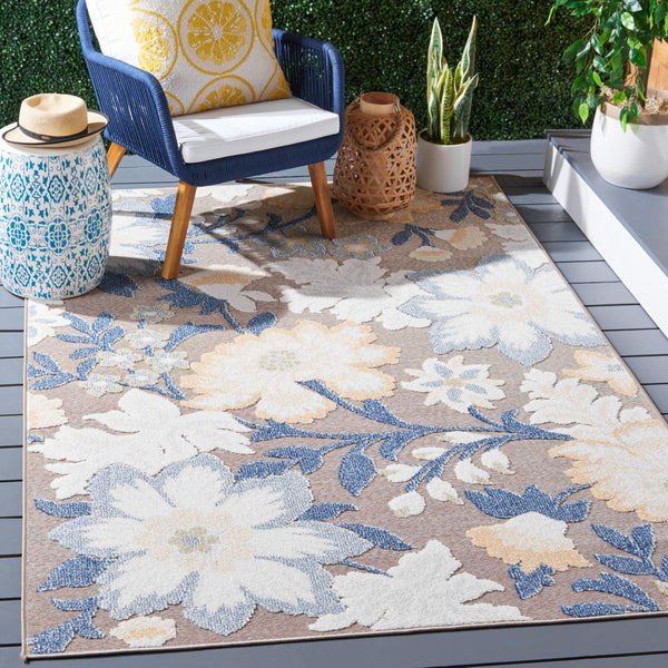 Safavieh Sarasota 108 Indoor / Outdoor Power Loomed Rug Navy / Brown SAR108J-9