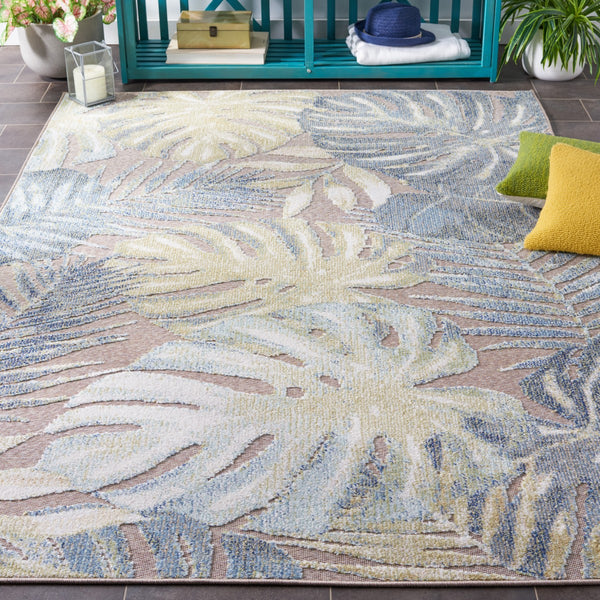 Safavieh Sarasota 112 Indoor / Outdoor Power Loomed Rug Light Green / Brown SAR112W-9