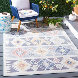 Safavieh Sarasota 114 Indoor / Outdoor Power Loomed Rug Light Blue / Grey SAR114J-9
