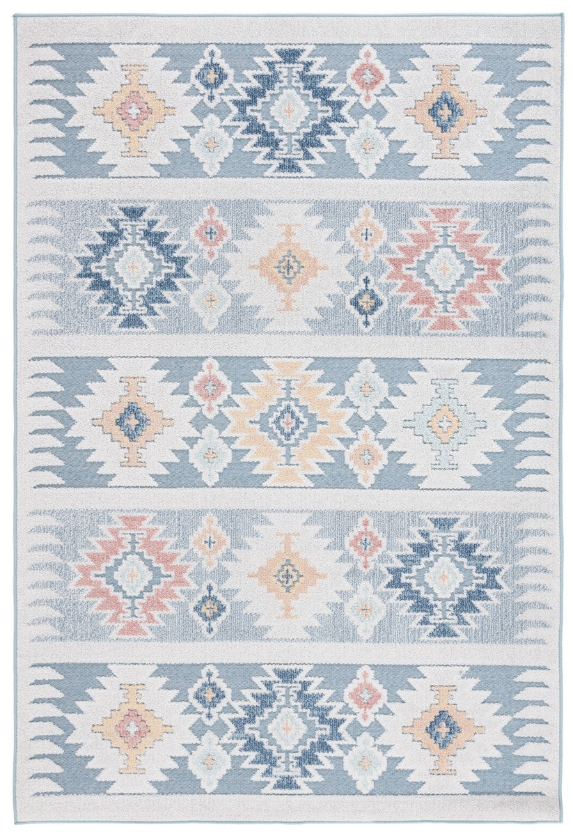 Safavieh Sarasota 114 Indoor / Outdoor Power Loomed Rug Light Blue / Grey SAR114J-9