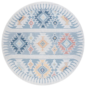 Safavieh Sarasota 114 Indoor / Outdoor Power Loomed Rug Light Blue / Grey SAR114J-7R