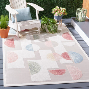 Safavieh Sarasota 116 Indoor / Outdoor Power Loomed Rug Grey / Pink SAR116F-9