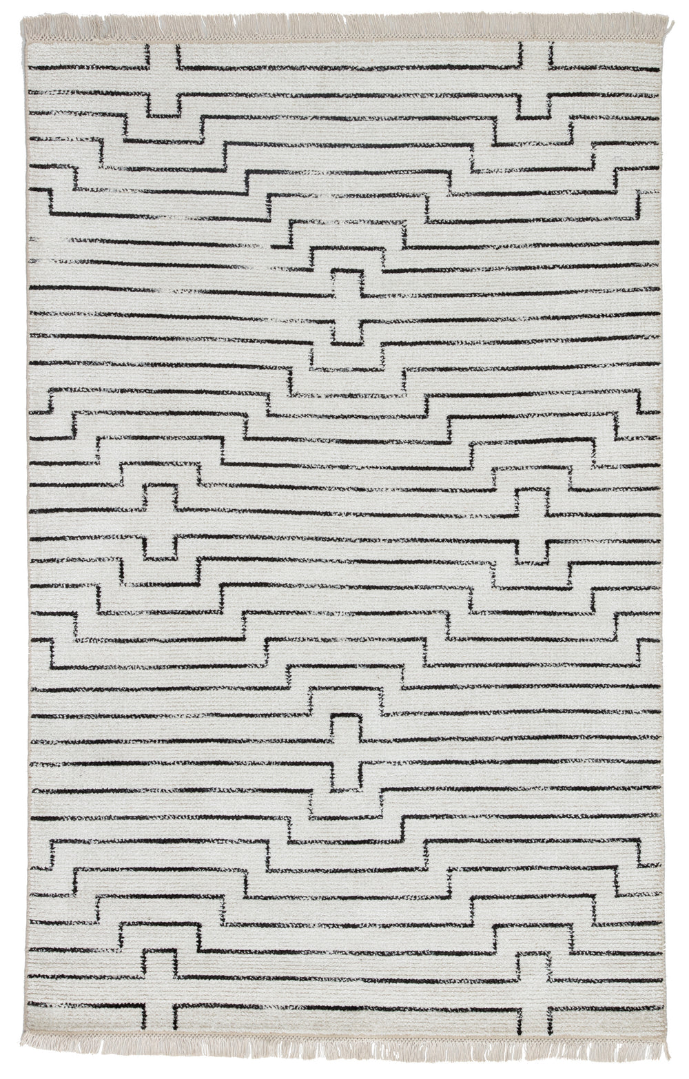 Jaipur Living Alloy Handmade Geometric White/ Black Area Rug (6'X9')