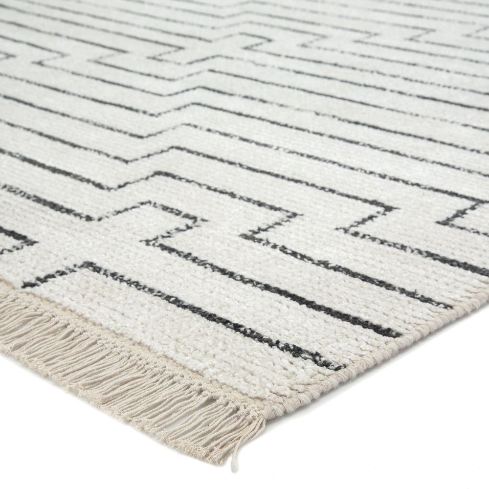 Jaipur Living Alloy Handmade Geometric White/ Black Area Rug (6'X9')
