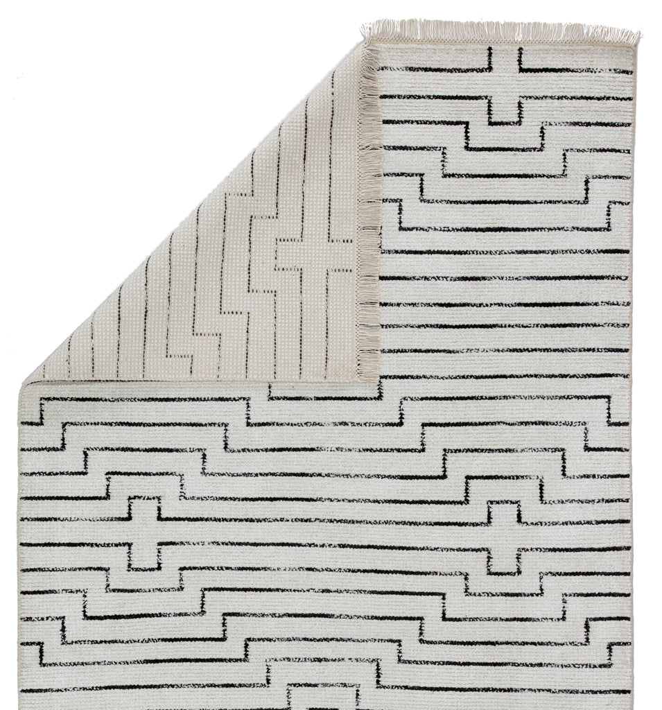 Jaipur Living Alloy Handmade Geometric White/ Black Area Rug (6'X9')