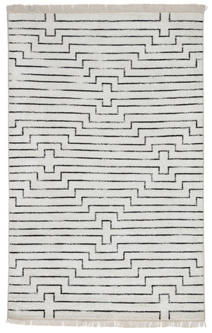 Jaipur Living Alloy Handmade Geometric White/ Black Area Rug (6'X9')